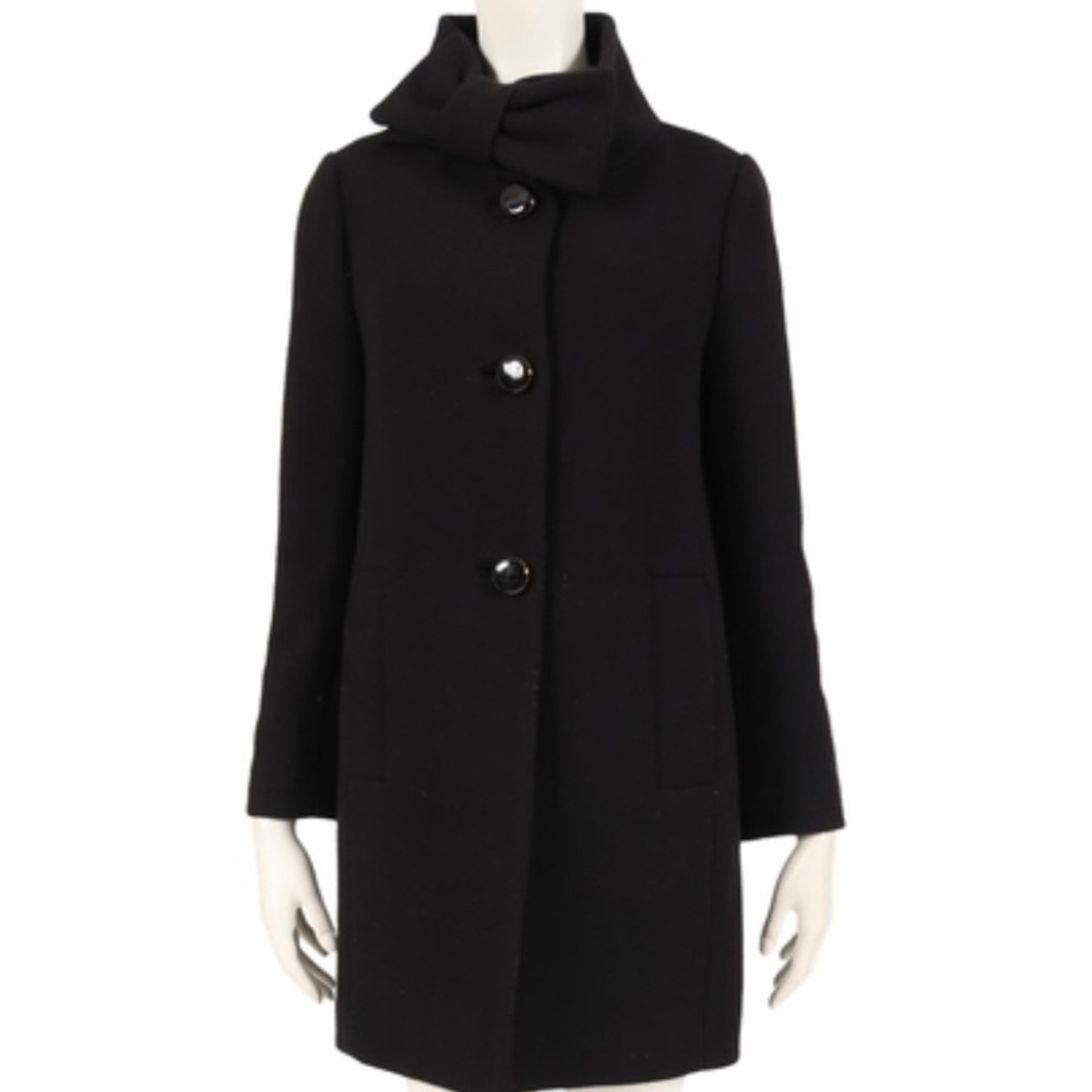 Kate Spade Black Suzette Wool Blend Jacket